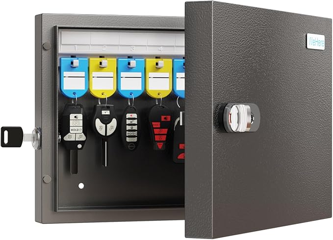 WeHere Key Lock Box Wall Mount, 16 Key Cabinet by WeHereSmartBoxLock