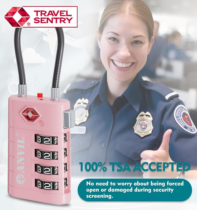 ANVIL 4 Digit Luggage Locks, TSA Locks - Image 8