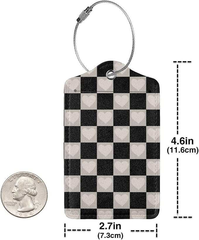 Set of 2 Luggage Tag for Suitcases Tie dye PU Leather Luggage Tag - Image 2