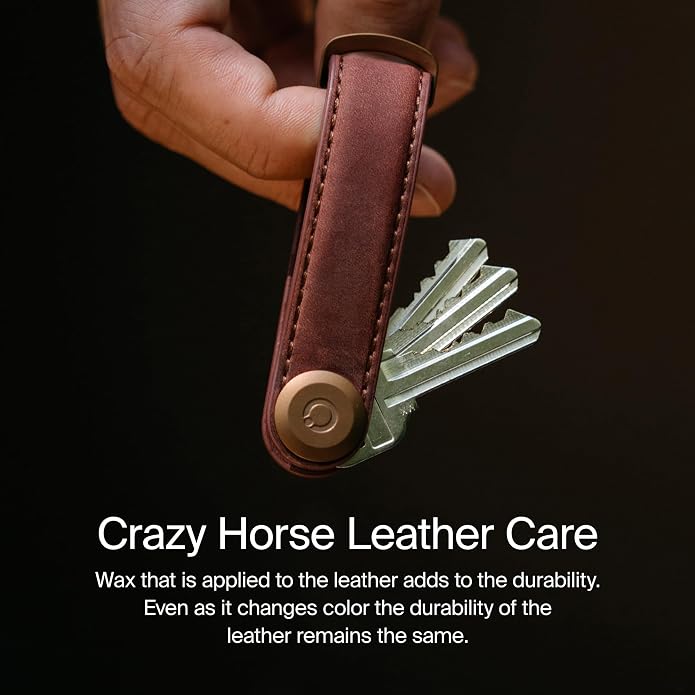 Orbitkey Crazy Horse Leather Key Organizer | Quiet Profile | Holds up to 7 Keys - Image 4