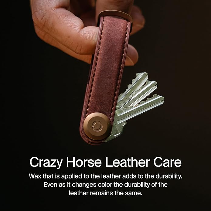 Orbitkey Crazy Horse Leather Key Organizer | Quiet Profile | Holds up to 7 Keys - Image 4