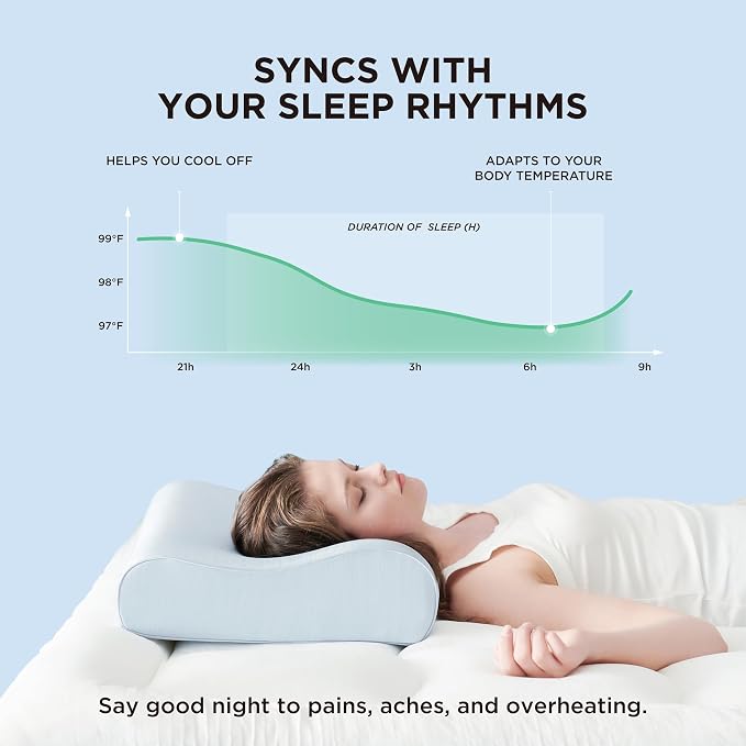 Bedsure Cervical Neck Pillow for Sleeping, Memory Foam - Image 6