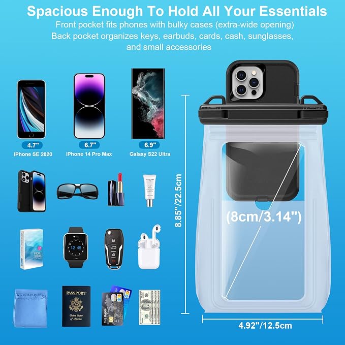 2 Pack Large Waterproof Phone Pouch, Waterproof Phone Case - Image 5