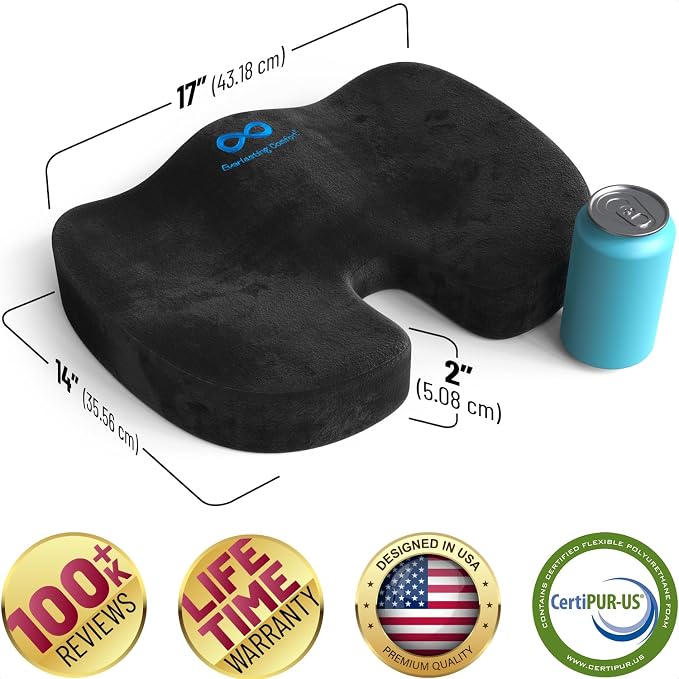 Everlasting Comfort Doctor Recommended Memory Foam Seat Cushion - Image 4