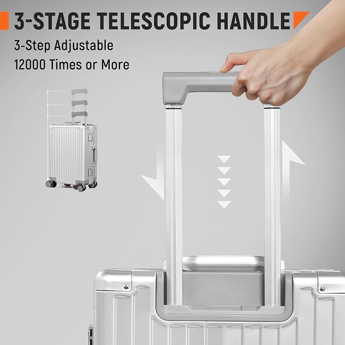 UrbanExplorer All Aluminum Carry On Luggage 22x14x9 Airline Approved Heavy Duty - Image 5