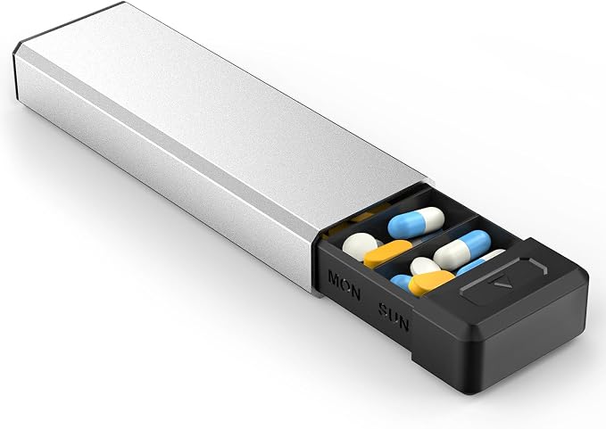 HEIYING Pill Organizer with Aluminum Shell by HEIYING