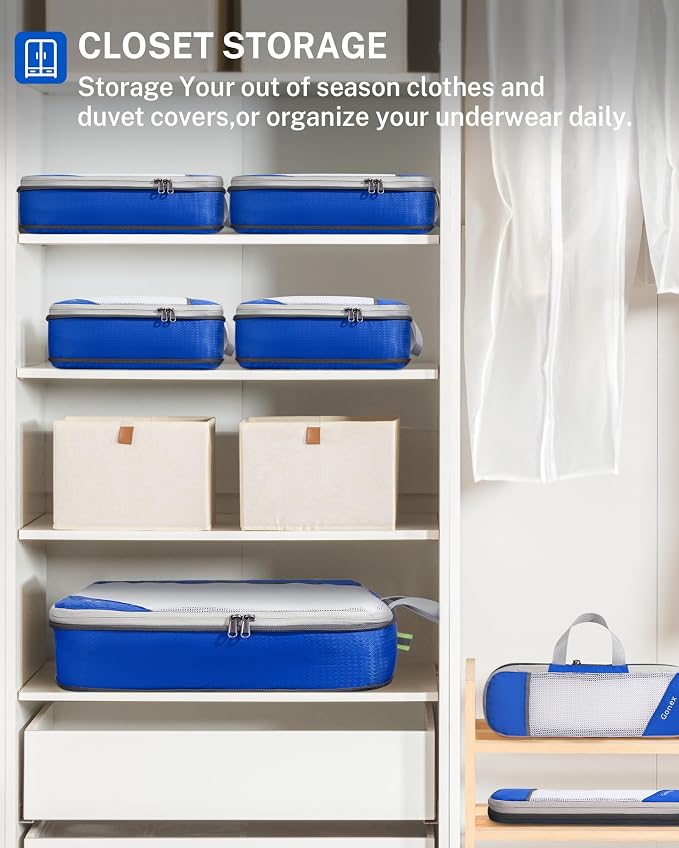 Compression Packing Cubes, Gonex Extensible Storage Mesh Bags Organizers - Image 7