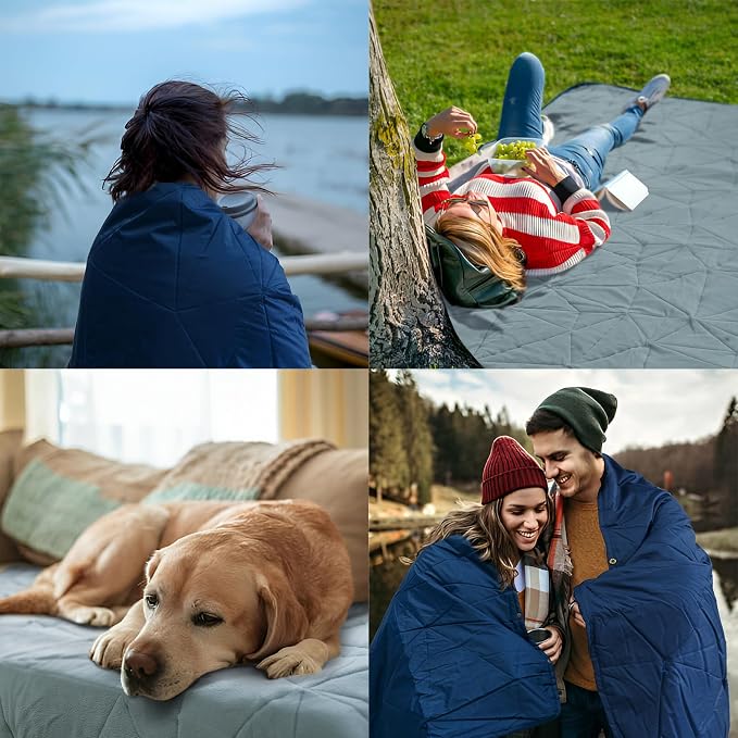 Outdoor Waterproof Blanket, Foldable Fleece Stadium Blanket - Image 6