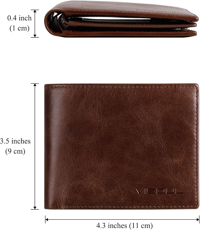 VISOUL Leather Wallets Bifold for Men - Image 4