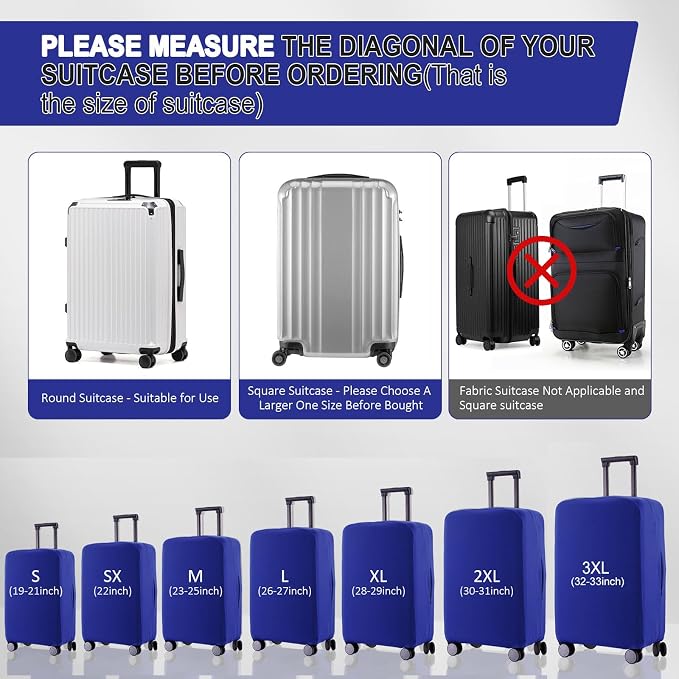 Travel Luggage Cover Suitcase Protector Scratch-Resistant Fit 19-31 Inch - Image 5