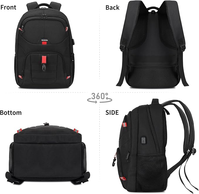 Black Backpack for Men, School Backpack for Boys Teens, Backpacks for School - Image 6