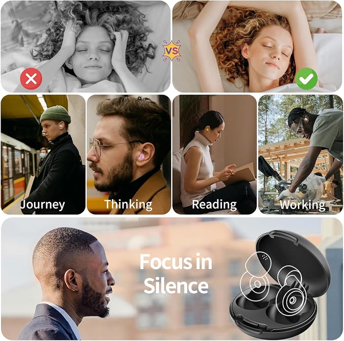 Ear Plugs for Sleeping Reusable Earplugs for Concerts Noise Cancelling Soft - Image 7
