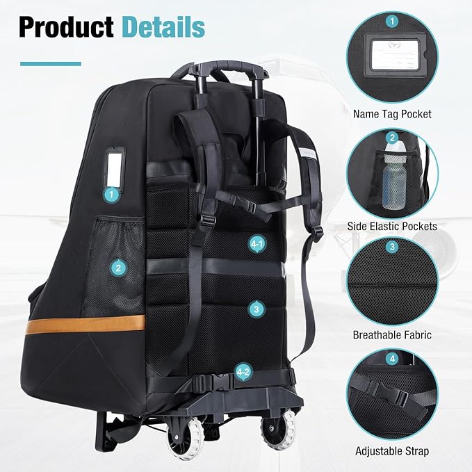 Padded Car Seat Travel Bag for Airplane - Image 5