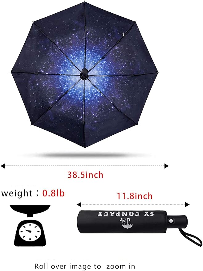 SY COMPACT Travel Umbrella Windproof Automatic Umbrellas Small Compact UV Sun - Image 2