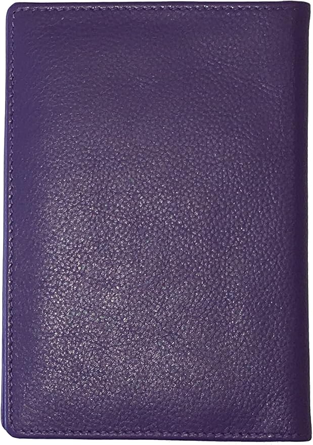 Personalized Monogrammed Dark Purple Leather RFID Passport Wallet - Image 6
