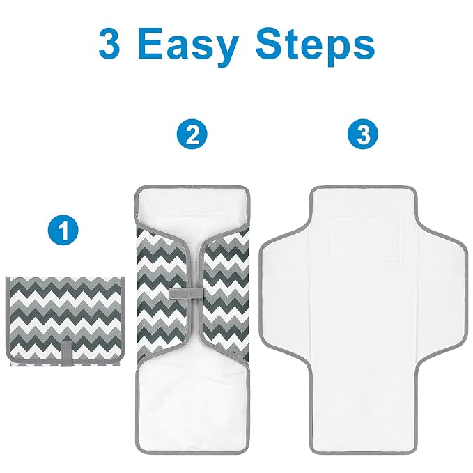 Accmor Portable Diaper Changing Pad, Waterproof Baby Changing Mat, Foldable - Image 5
