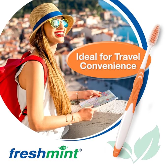 FRESHMINT Individually Wrapped Bulk Premium Toothbrushes, Oversized Easy Grip - Image 7