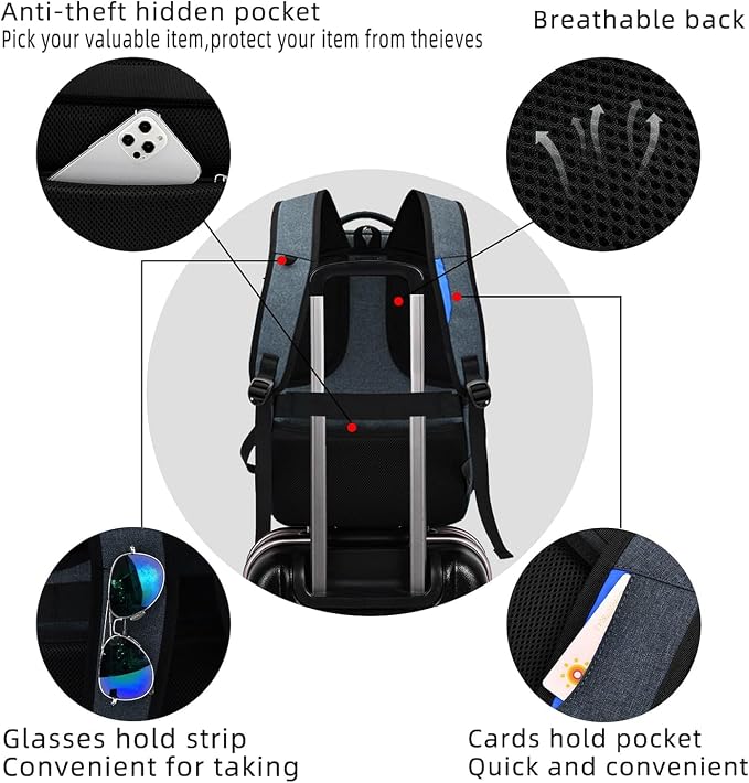 DUSLANG 17 Inch Laptop Backpack - Image 5
