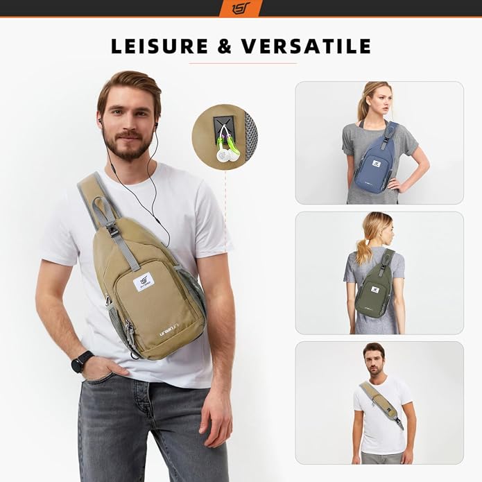 SKYSPER Sling Bag RFID Crossbody Sling Backpack Cross Body Shoulder Bag Travel - Image 6
