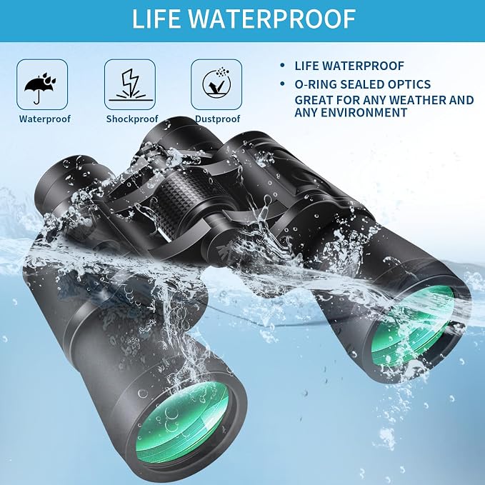 PISEZ 20X50 Binoculars for Adults High Powered - Image 5