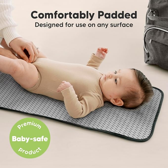 KeaBabies Portable Diaper Changing Pad, Easy Wipe Clean - Image 5