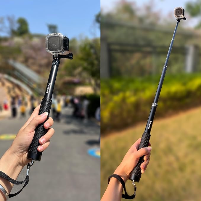 36'' Extension Selfie Stick Extendable Monopod Pole Waterproof Handle Grip - Image 5