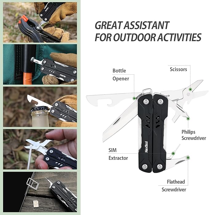 NexTool Mini Sailor S11 Keychain Multitool, 11-in-1 Compact EDC Pliers - Image 7