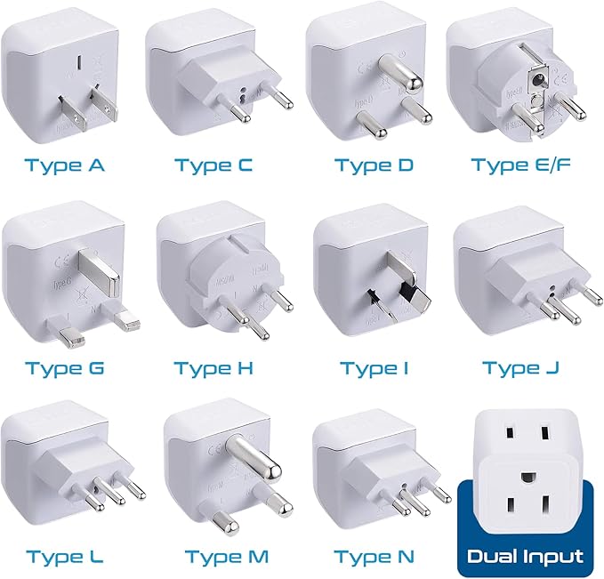Ceptics World Travel Adapter Set - 2 in 1 USA to Europe - Image 2