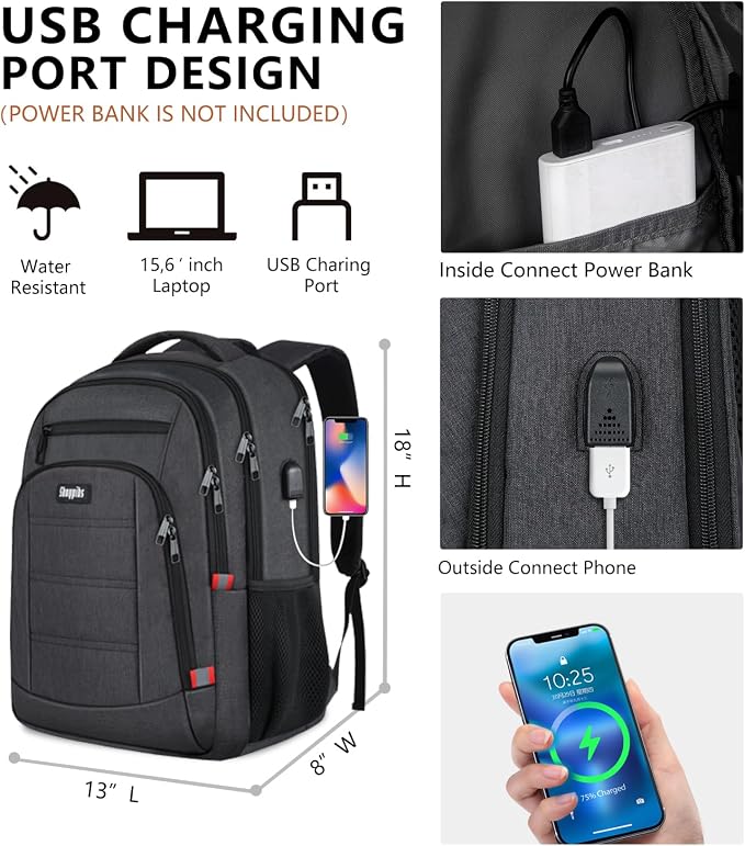 Backpack for Men, School Backpack for boys teens - Image 5