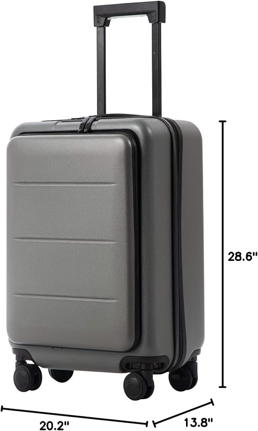 COOLIFE Luggage Suitcase Piece Carry On ABS+PC Spinner Trolley - Image 8