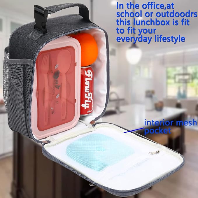 FlowFly Kids Lunch box Insulated Soft Bag Mini Cooler Back to School Thermal - Image 2