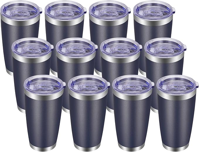 VEGOND 20oz Tumbler with Lid and Straw Stainless Steel Tumbler Cup Bulk Vacuum by VEGOND