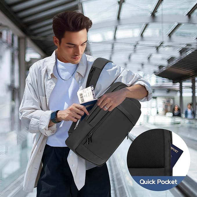 Business Backpack for Men Lightweight Commute Laptop Backpack Anti-Theft Water - Image 6