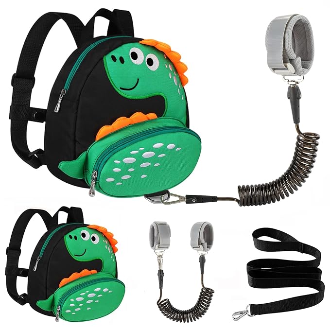 Accmor Toddler Harness Backpack Leash + Black Anti Lost Wrist Link, Cute by Accmor