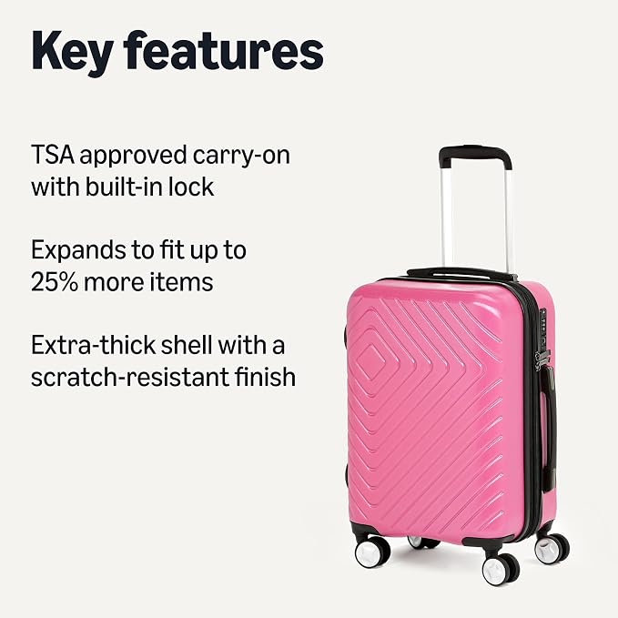 Amazon Basics 21" Hardside Carry-On Luggage - Image 2