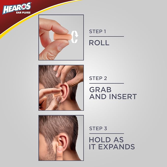 HEAROS Ultimate Softness Foam Disposable Earplugs, NRR 32, 100 Pair, PU Foam - Image 7