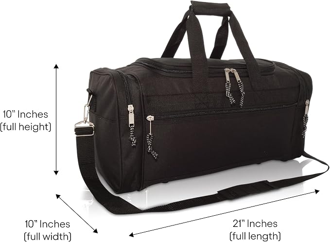 DALIX 21" Blank Sports Duffle Bag Gym Bag Travel Duffel Adjustable Strap in - Image 7