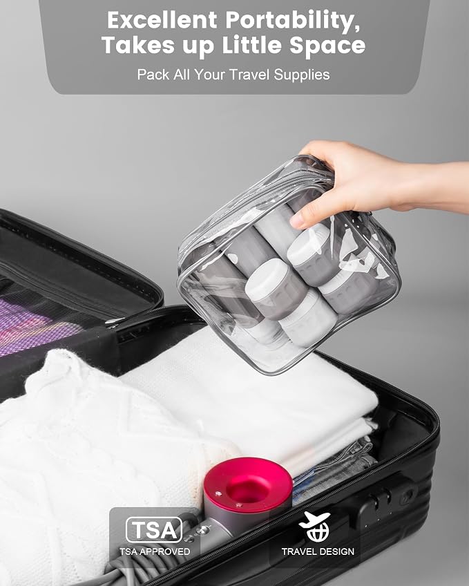 Travel Bottles for Toiletries 8 Pack, Travel Size Toiletries, Tsa Approved - Image 4