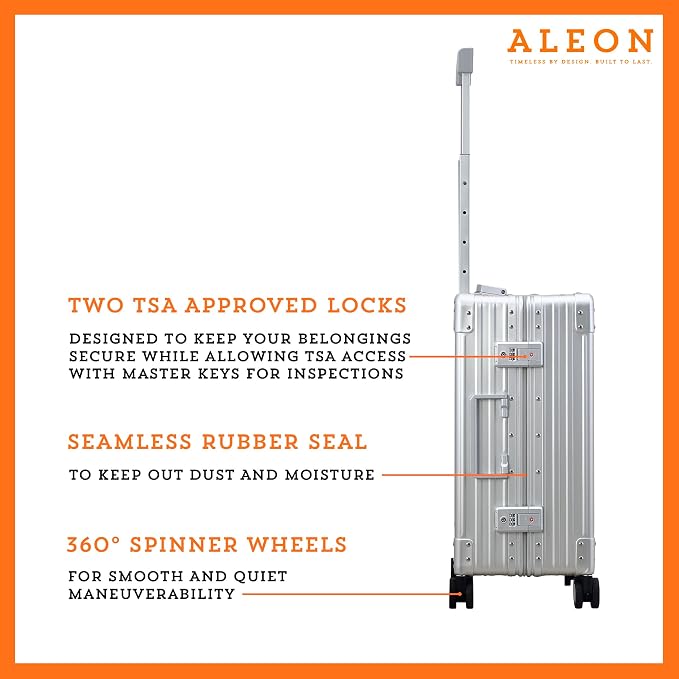All Aluminum Lightweight Carry-On Luggage - Image 5