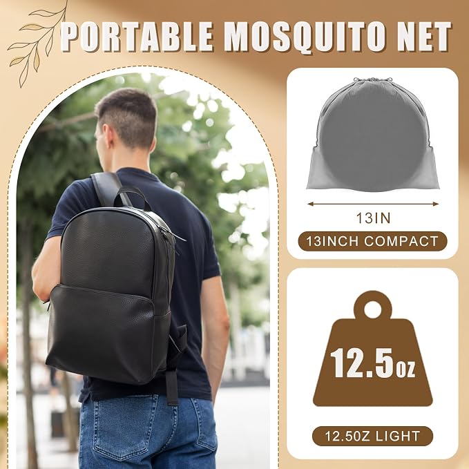2 Pcs Large Pop up Mosquito Tent Portable Foldable Mosquito Bug Net - Image 5