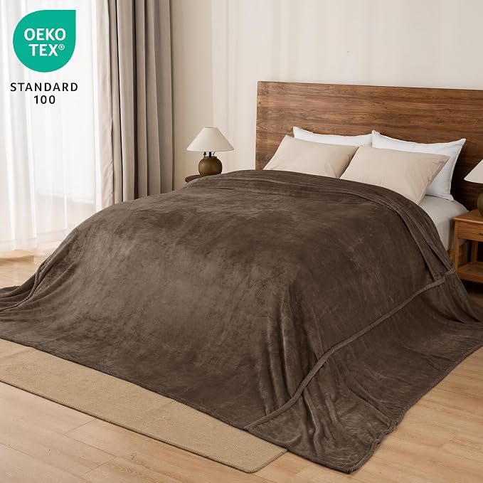 PHF Oversized King Fleece Blanket 120"x120", No Shed No Pilling Big Soft Blanket - Image 5