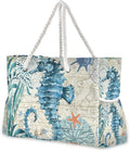 senya Large Beach Bags Totes Canvas Tote Shoulder Bag Soft Wave Water Resistant by senya