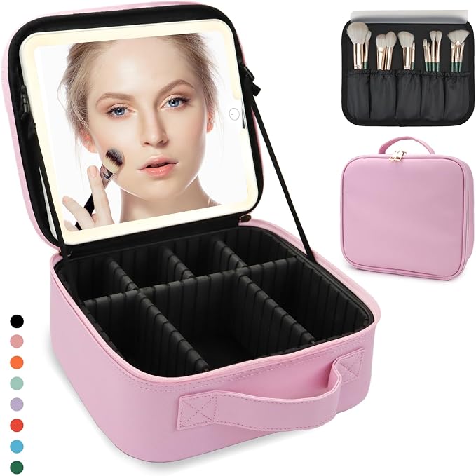 Travel Makeup Bag for Women and Makeup Artists Cosmetic Organizer Large Makeup by MORMIDTravelMakeupBag