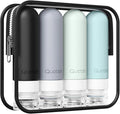 Quatish Travel Bottles for Toiletries, Original Patented Leak Proof Travel Size by Quatish