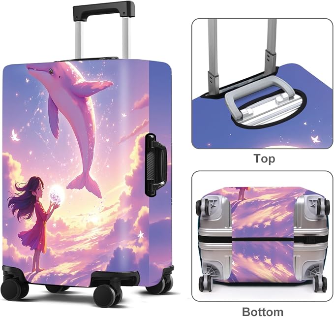 Luggage Cover Washable Suitcase Protector Anti-Scratch, Stretchable Fit - Image 2