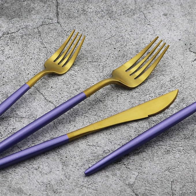 Gugrida 20-Piece 18/10 Stainless Steel Flatware Silverware, Luxury Dinnerware - Image 3