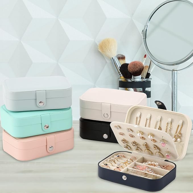 Travel Jewelry Box, PU leather Small Jewelry Organizer - Image 5