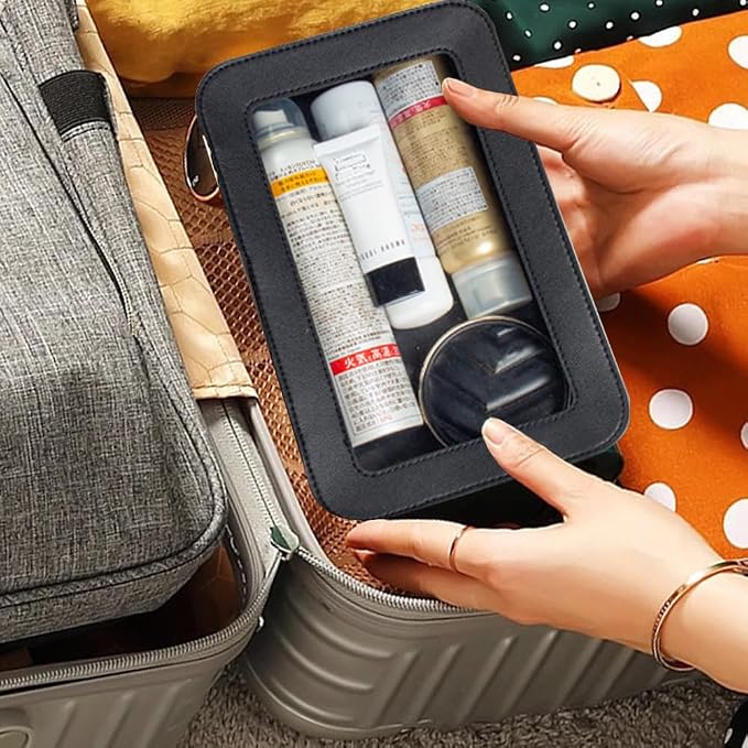 Clear Makeup Bag Small, TSA Approved Portable Toiletry Bag - Image 8