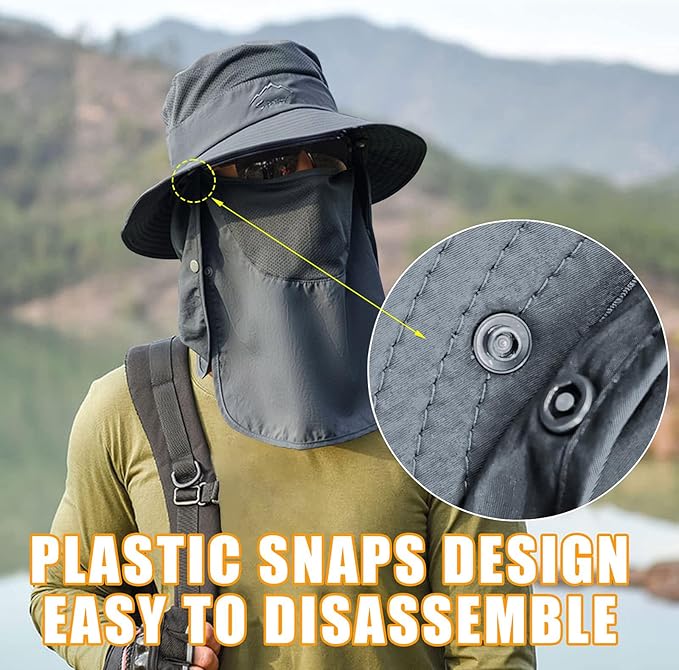 Sun Hats for Men Women Fishing Hat UPF 50+ Breathable Wide Brim Summer UV - Image 3