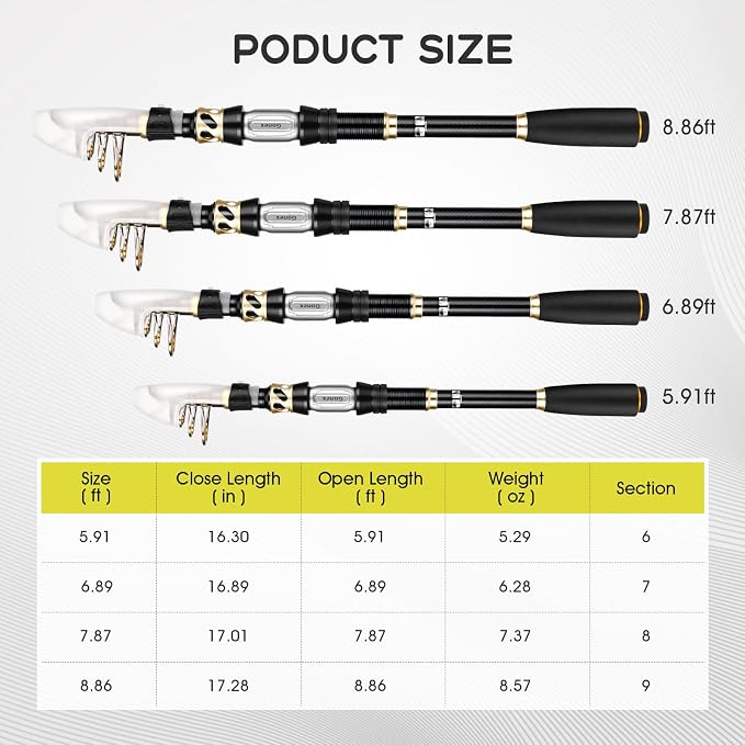 Fishing Rod and Reel Combo Telescopic Pole Set - Image 4